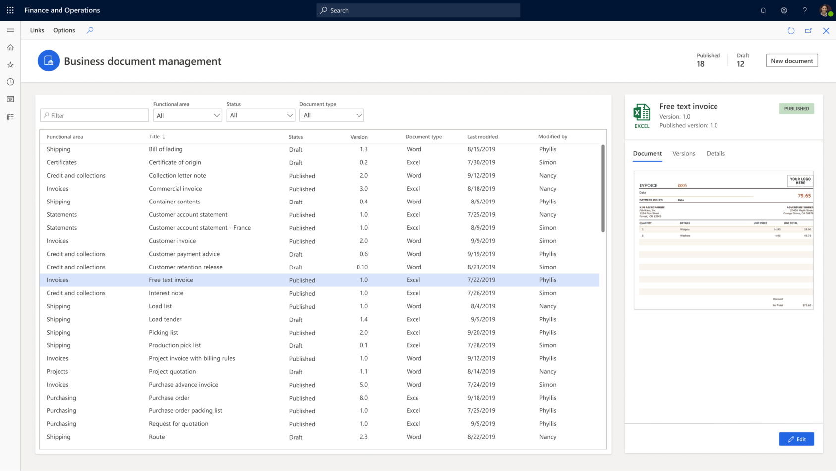 Überblick Dynamics 365 Finance and Operations