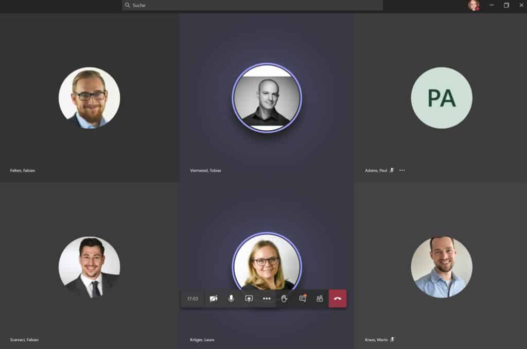 Microsoft Teams Meeting für digitale Kommunikation