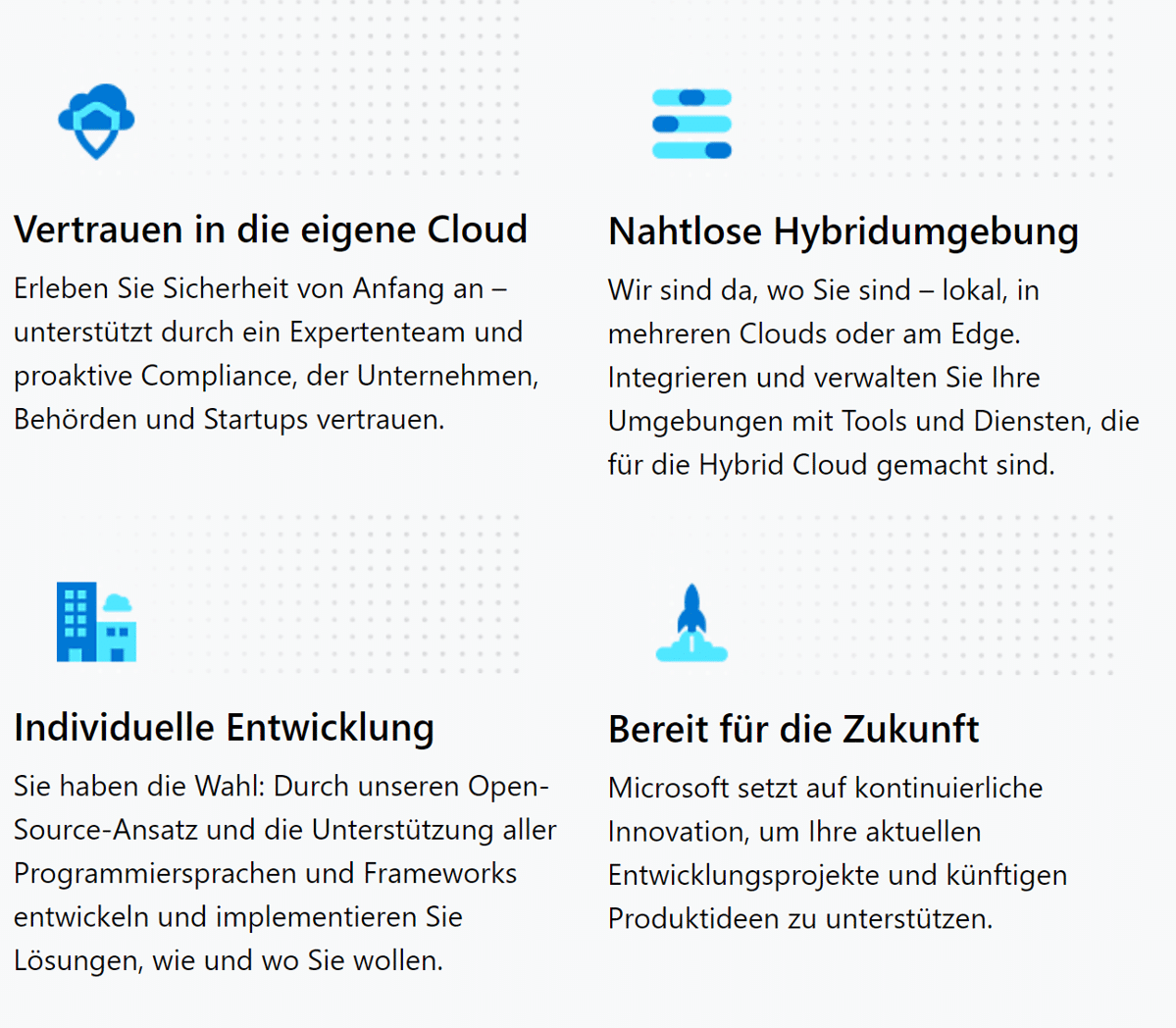 MS Azure Cloud Vorteile